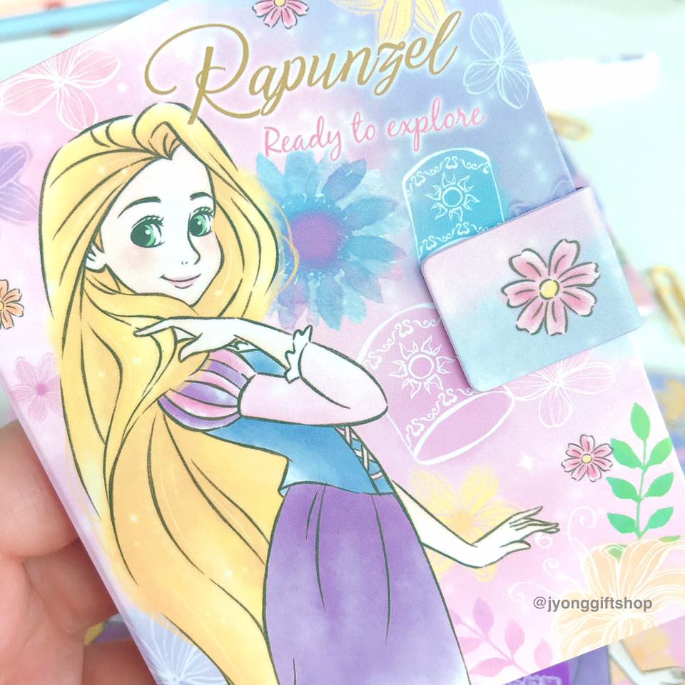 สมุด Post-it ปิดด้วยแม่เหล็ก ลาย Rapunzel