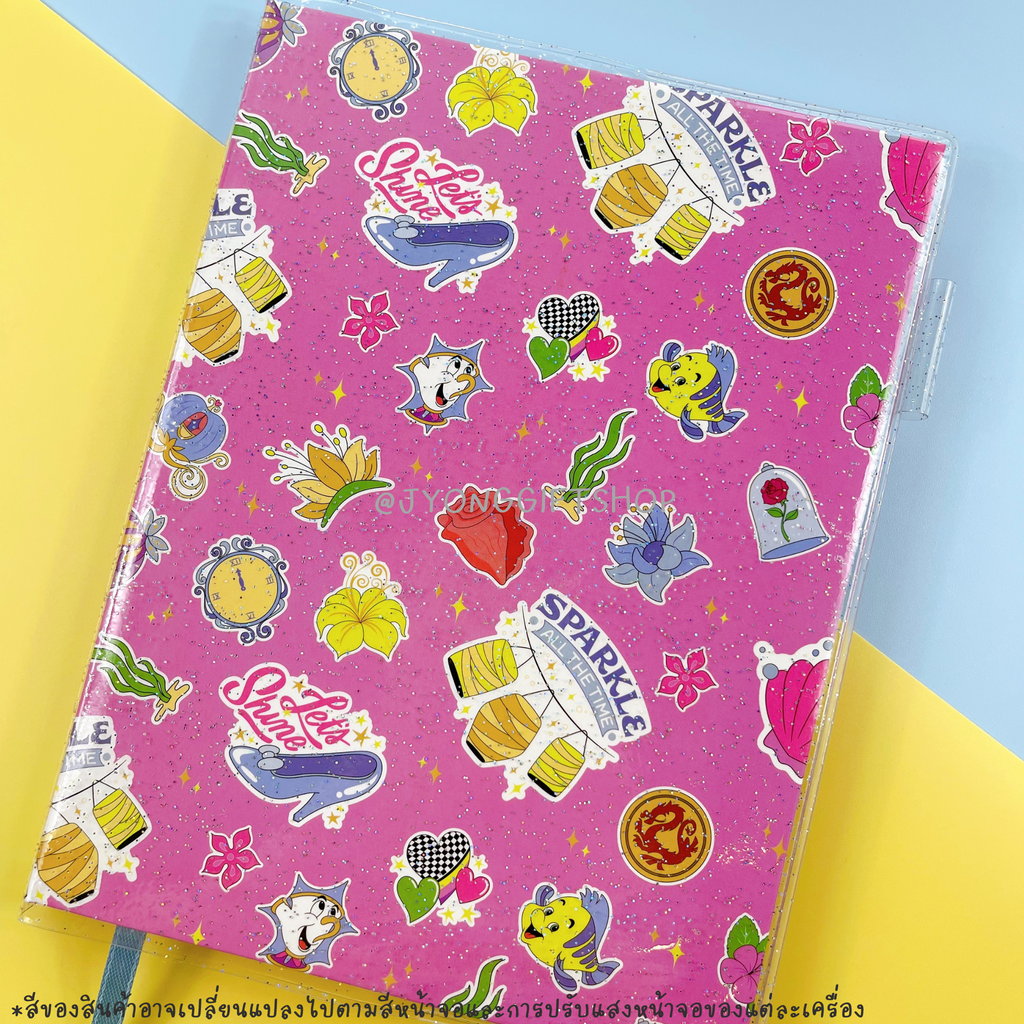 สมุดปกกากเพชร ลายรวม Disney