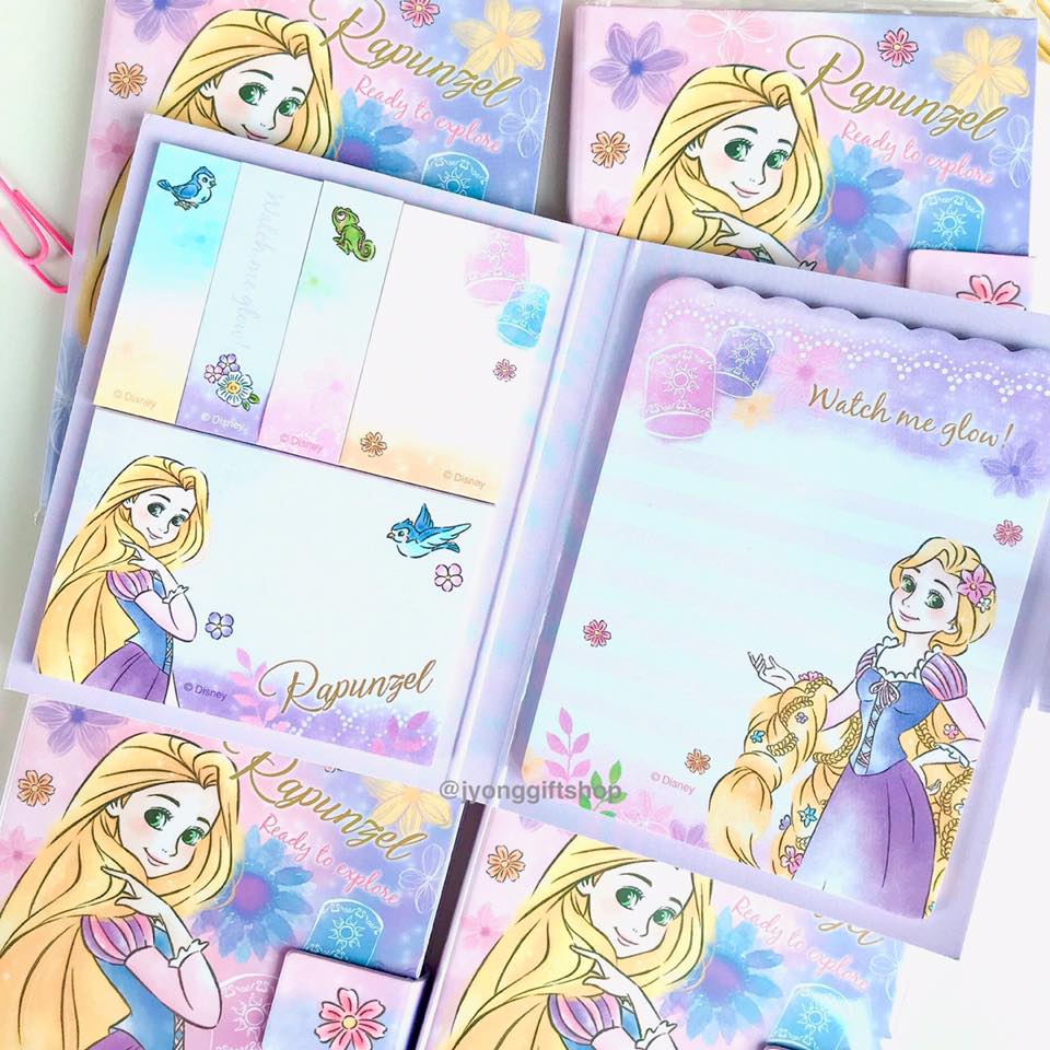 สมุด Post-it ปิดด้วยแม่เหล็ก ลาย Rapunzel