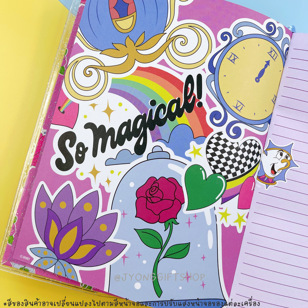 สมุดปกกากเพชร ลายรวม Disney