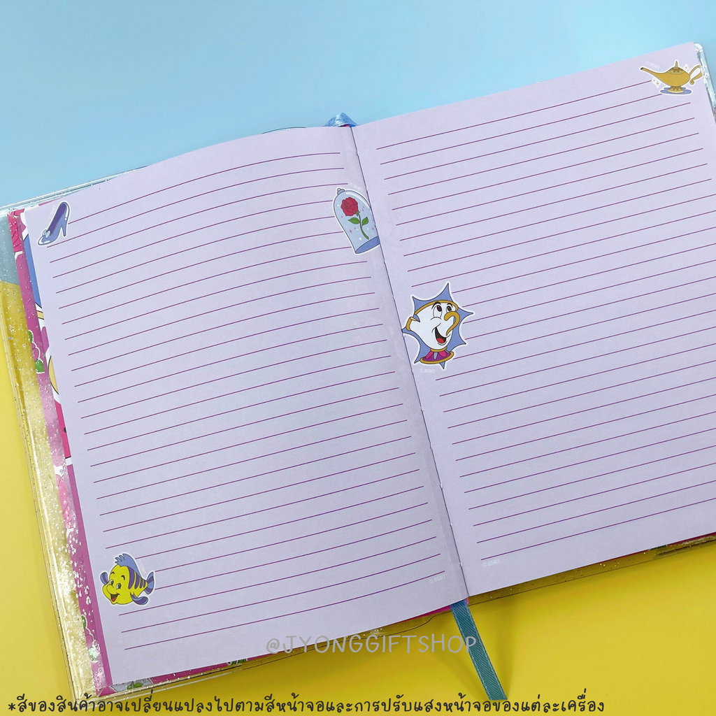 สมุดปกกากเพชร ลายรวม Disney
