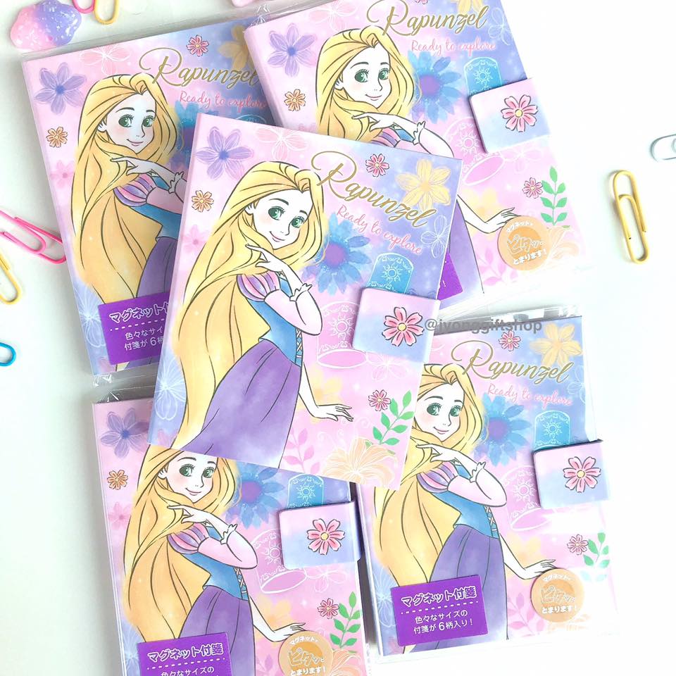 สมุด Post-it ปิดด้วยแม่เหล็ก ลาย Rapunzel