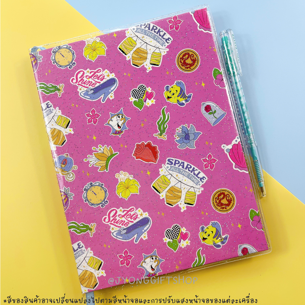 สมุดปกกากเพชร ลายรวม Disney