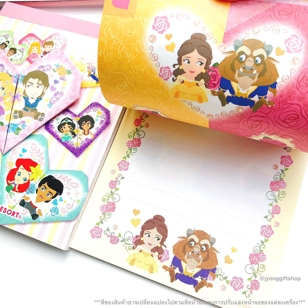 กระดาษโน๊ต Disney Origami รวมเจ้าหญิงและเจ้าชาย จาก Tokyo Disney