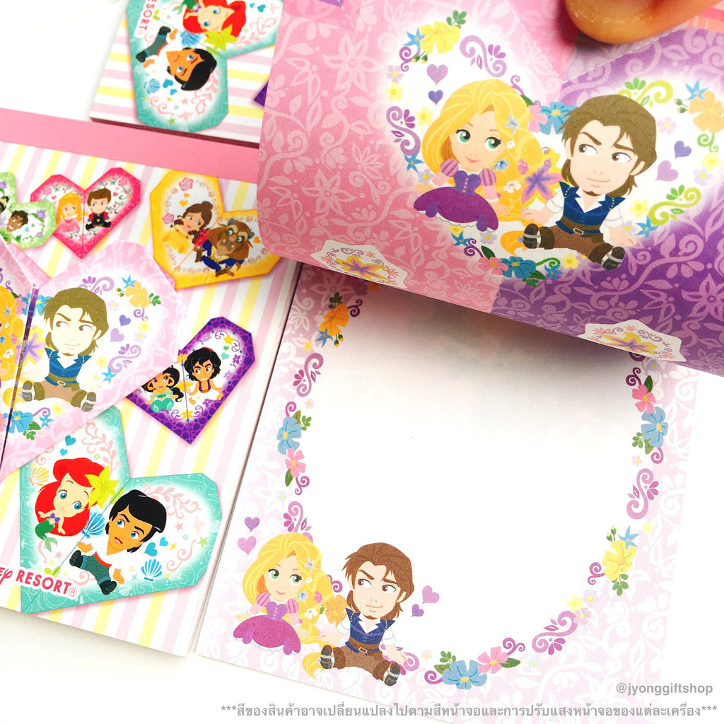 กระดาษโน๊ต Disney Origami รวมเจ้าหญิงและเจ้าชาย จาก Tokyo Disney