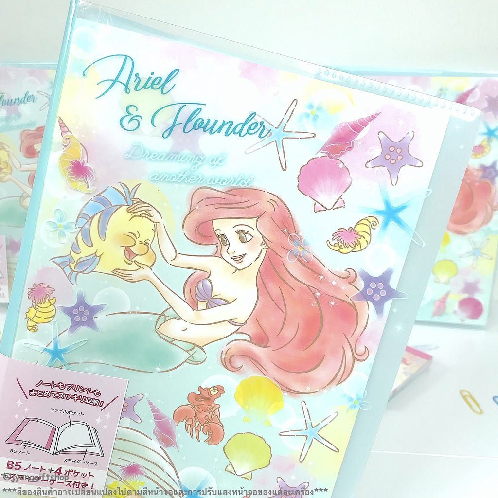 สมุดโน๊ต+แฟ้ม 4 ช่อง Ariel B5 พร้อมซองใส่ของ