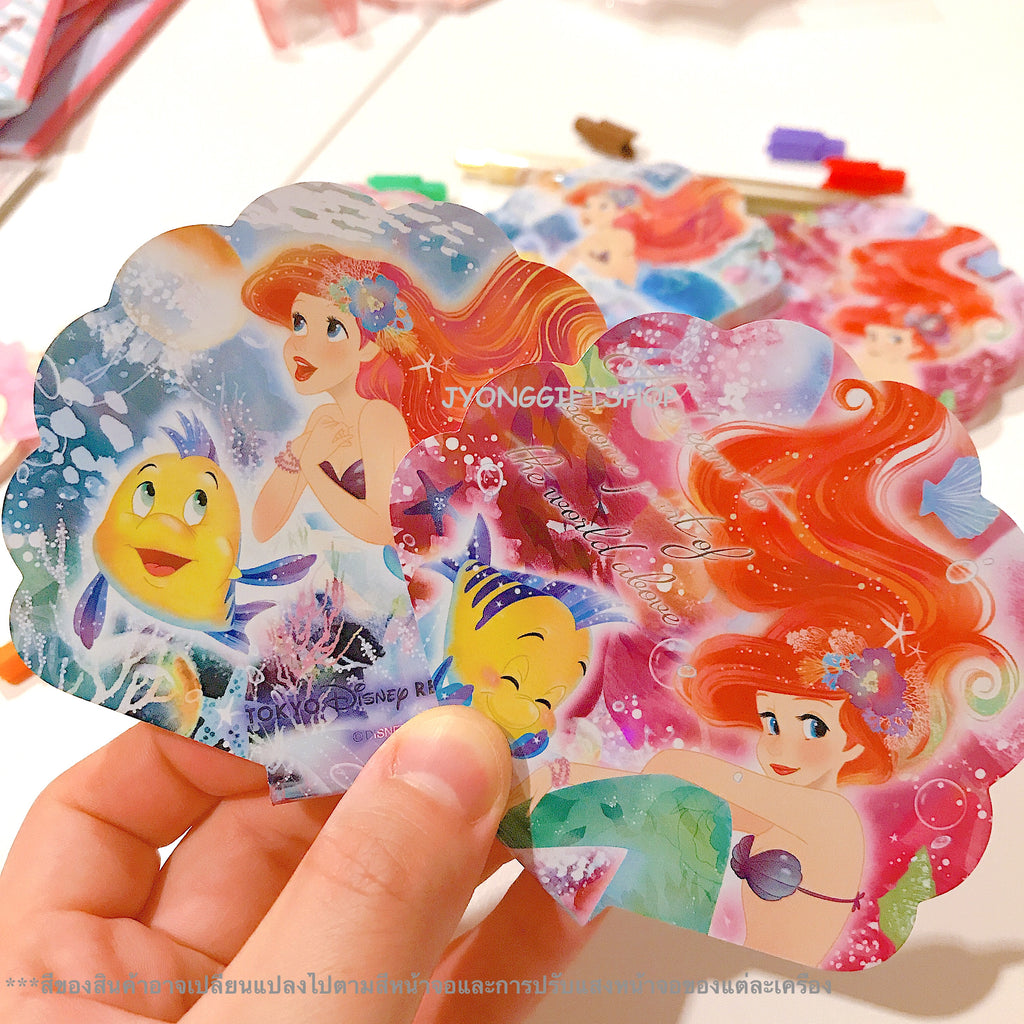 กระดาษโน๊ตทรงตลับหอย Ariel The Little Mermaid