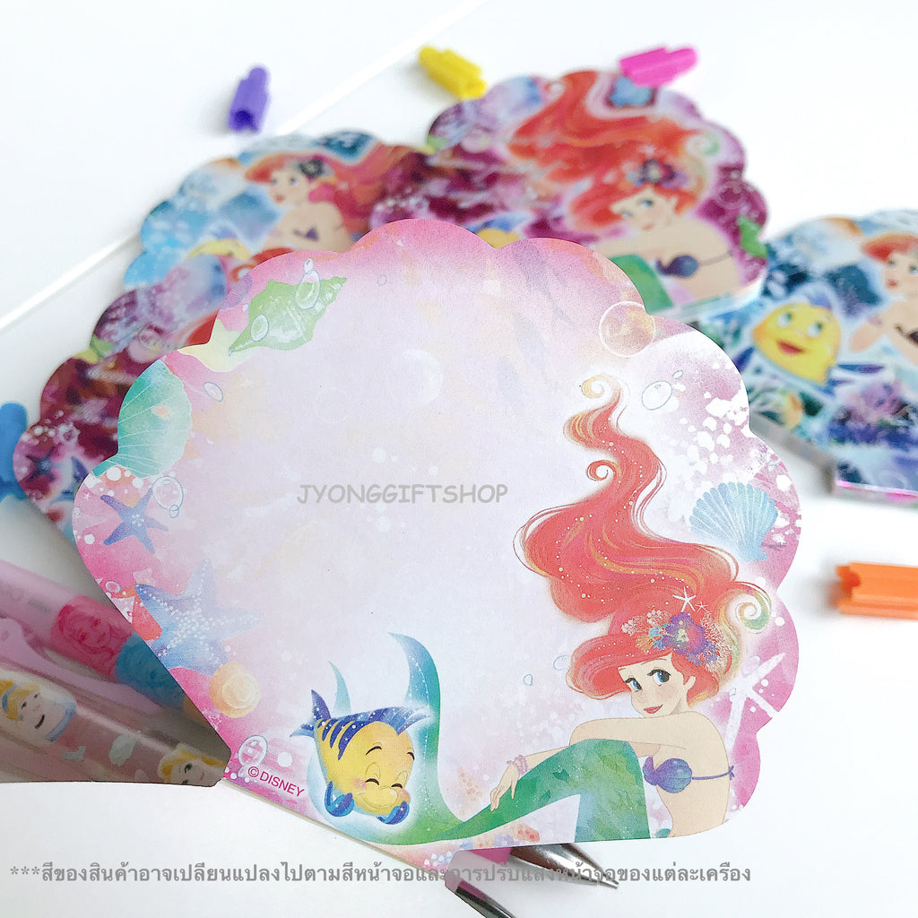 กระดาษโน๊ตทรงตลับหอย Ariel The Little Mermaid