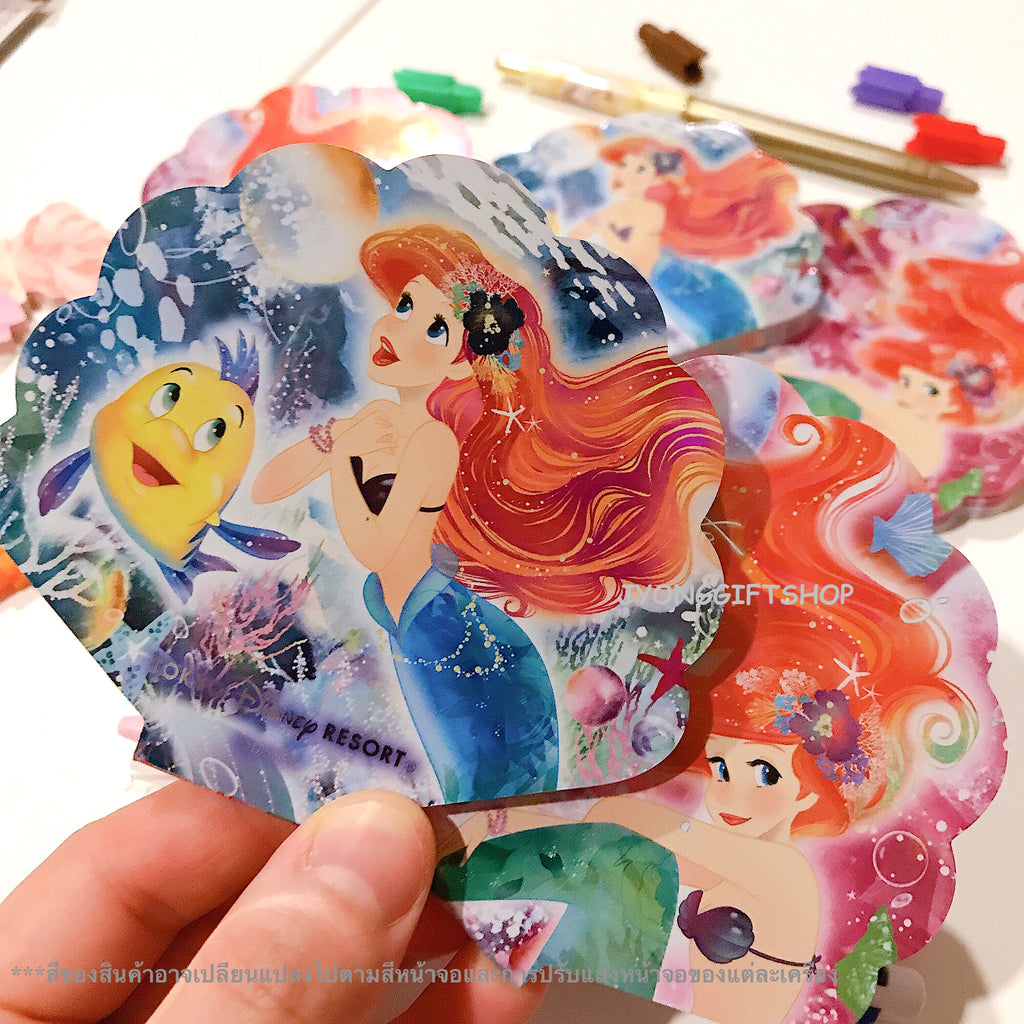 กระดาษโน๊ตทรงตลับหอย Ariel The Little Mermaid